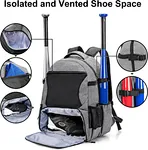 Youth Soccer Bag Backpack for Volleyball Softball Equipment with Ball and Bat and Equipment Compartment Baseball Backpack